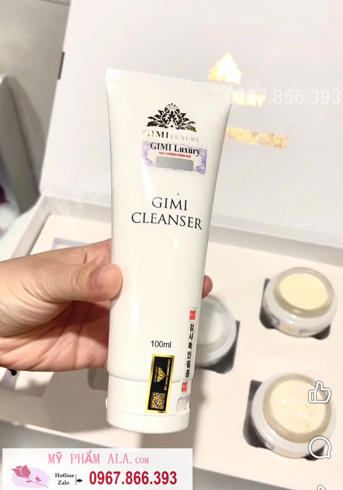 t tuýp sữa rửa mặt gimi trắng